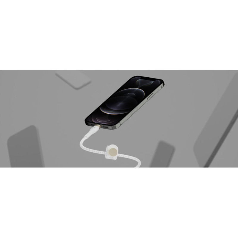 Belkin Cable USB-С - Lightning BRAIDED SILICONE 1m White (CAA011BT1MWH)