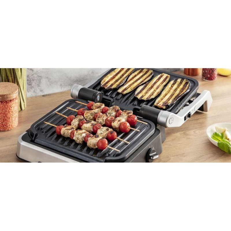 Tefal Grill clamping OptiGrill 4in1 Inox, 2100W, temp. regimes-4, removable plates, metal (GC774D30)
