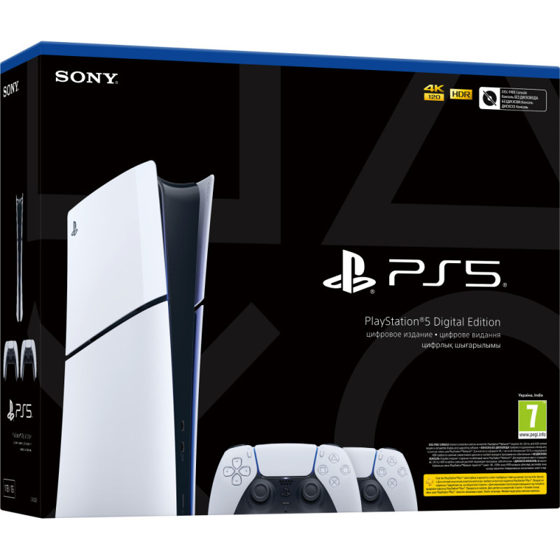 PlayStation Gaming console 5 Slim Digital Edition (2 Dualsense gamepads) (1000042066)