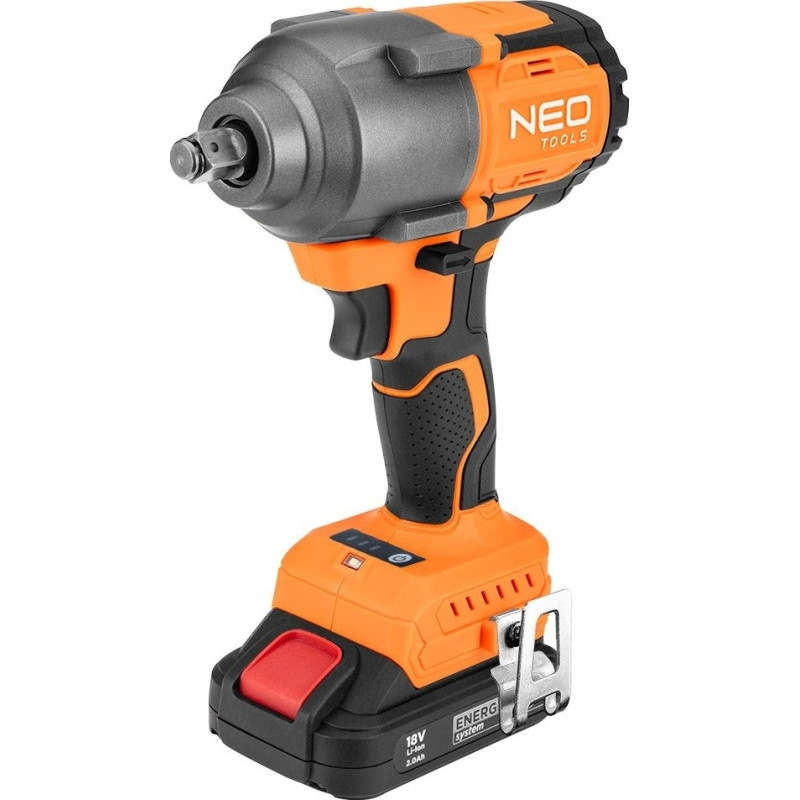Neo Tools impact wrench Energy+ 18V brushless 2400 rpm 850 Nm 1/2  3 speeds 1.8 kg without battery and spare part (04-608)