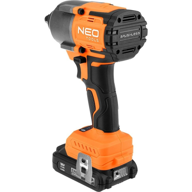 Neo Tools impact wrench Energy+ 18V brushless 2400 rpm 850 Nm 1/2  3 speeds 1.8 kg without battery and spare part (04-608)