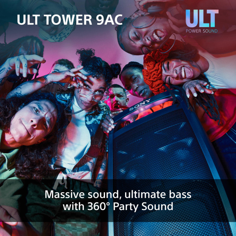 Sony Акустична система ULT TOWER 9AC 2.0, BT 5.3, LED, Party Connect, SBC, AAC, LDAC (SRSULT900ACCAF1)