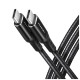 Дата кабель USB-C to USB-C 3.0m v3.2 Gen 1 PD 60W 3A black AXAGON (BUCM3-CM30AB)