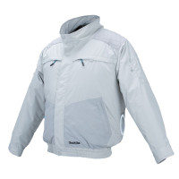 Makita Куртка акумуляторна LXT, 18В, з вентиляцією, поліестер, розміт L, білий, 0.44кг (DFJ405ZL)