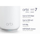 NETGEAR Система WiFi-Mesh Orbi RBE372 BE5000, 2мод, білий (RBE372-100EUS)