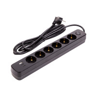 Сетевой фильтр питания PowerPlant 3м, 6 розеток, USB (YS-N6086/3c) (EX610662)