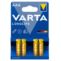VARTA Батарейка LONGLIFE лужна AAA блістер, 4 шт. (04103101414)