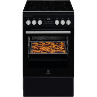Electrolux Плита электрическая стеклокерамическая, 58л, 50x60см, конвекция, пар, черный (LKR564275K)