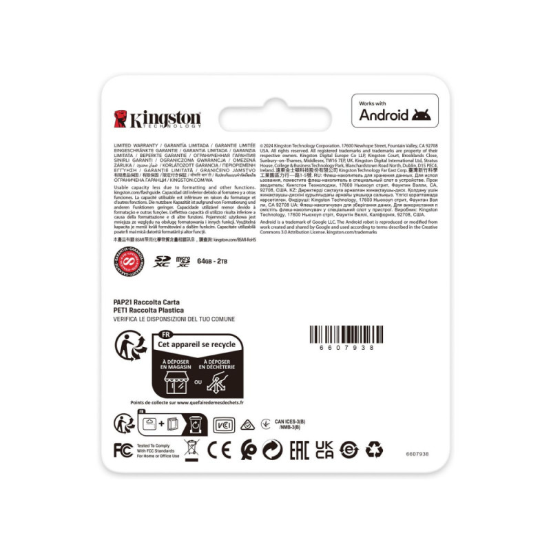 Kingston Kingston SD 256GB C10 UHS-I U3 V30 R200/W160MB/s (SDG4/256GB)