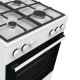 Gorenje Cooker Gorenje gas, 72L, 60x60cm, cast-iron, white (GG6A10WFFM)