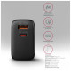 Зарядное устройство AXAGON 1xUSB QC4.0 + 1xUSB-C PD45W PPS black (ACU-PQ45)