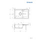 Deante Leda kitchen set, granite sink ZRD_S113 + mixer BOC_S740, metallic gray (ZRDGS113)
