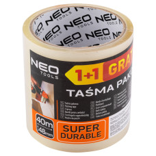Neo Tools Стрічка пакувальна Neo Tools, 40мх48мм, прозора набір 2шт (56-058)