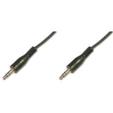 Кабель мультимедийный 3.5mm M to 3.5mm M 1.5m Digitus (AK-510100-015-S)