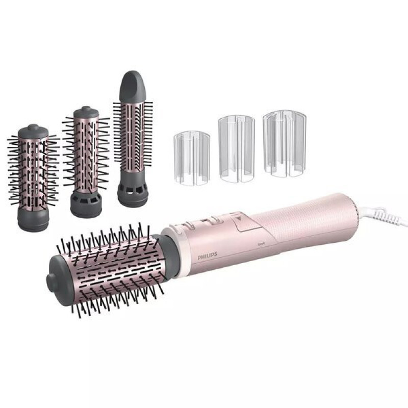 Philips Hair dryer brush 7000 Series, 3W, 3 modes, ionization, rotation. nozzle, ceramics, tourmaline, pink (BHA735/00)