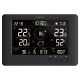 Sencor Метеостанція Sencor, внутр/зовн вимірювання, від мережі/CR2032x1+AAx3, темп-ра, вологість, час, прогноз погоди, атмосферний тиск, шв. вітру, чорний (SWS9500)