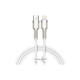 Дата кабель USB-C to Lightning 2.0m Cafule Metal PD 20W white Baseus (CATLJK-B02)