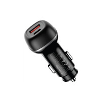 Зарядное устройство ColorWay USB-C PD65W + USB QC3.0 car adapter (CW-CHA068PD-BK)
