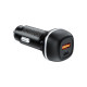 Зарядное устройство ColorWay USB-C PD65W + USB QC3.0 car adapter (CW-CHA068PD-BK)