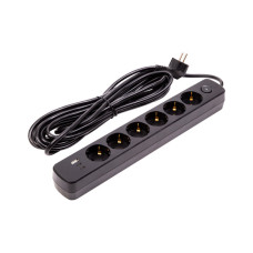Сетевой фильтр питания PowerPlant 7м, 6 розеток,USB, Type-C (YS-N6086/7c) (EX610686)