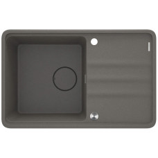 Deante Kitchen Sink granite, rectang., with drainboard, 780х500х230mm, bowl - 1, over-mounted, anthracite + kitchen board (ZKM_T113)