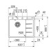 Franke Мойка кухонная Centro, фрагранит, прямоуг., с крылом, 620х500х200мм, чаша- 1, врезная, CNG 611-62 TL, серый сланец (114.0716.712)