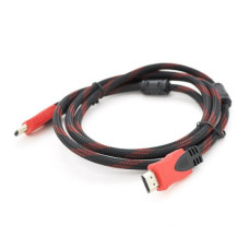Кабель мультимедійний HDMI M to HDMI M 20.0m V1.4 black/red Merlion (YT-HDMI(M)/(M)NY/RD-20m)