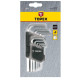 Topex Hex keys, set of 9 pcs, short, CrV, 1.5-10mm (35D955)
