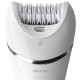 Philips Epilator 8000 series, rechargeable, tweezers.-32, dry+wet, nozzles-4, with backlight, white (BRE710/00)