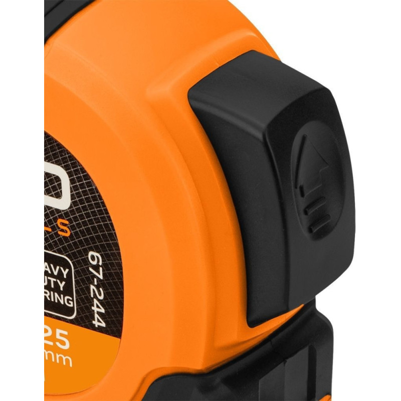 Neo Tools tape measure Super Black, 7.5m x 25mm, with winding lock, magnet (67-244)