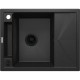 Deante Kitchen Sink granite, rectang., with drainboard, 640х500х219mm, bowl - 1, over-mounted, metallic graphite (ZRM_G11A)