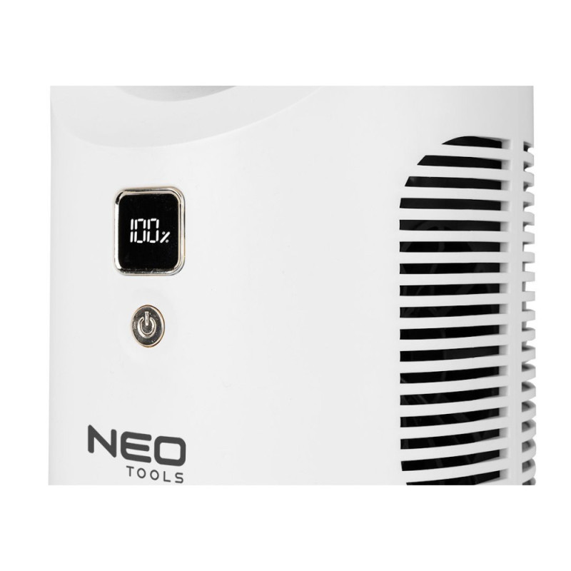 Neo Tools Настольный вентилятор аккумуляторный, 345мм, 2200 мАч, белый (90-013)
