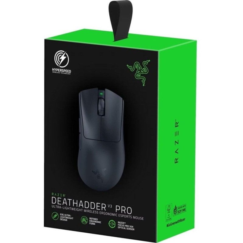 Razer Mouse Deathadder V3 Pro, USB-A/WL/BT, black (RZ01-04630100-R3G1)