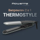 Rowenta hair straightener Thermostyle, temp. modes-5, 150-230С, display, ionization, ceramic, black-grey (SF7120E0)