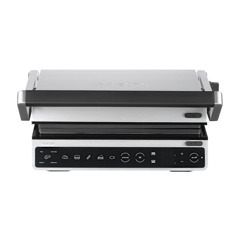 ARDESTO grill clamping GK-STC20, 2000W, temp. regimes-6, removable plates, 180° opening, metal, silver