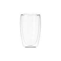ARDESTO Cup set, double walled, 400 ml, H 13.5 cm, 2 pcs, borosilicate glass (AR2640G)
