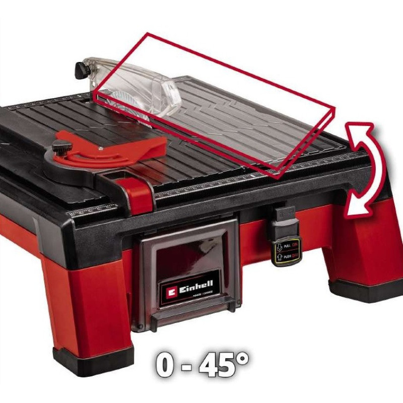 Einhell Плиткорез аккум TE-TC 18/115 Li - Solo, 18В, PXC, 3800 об/мин, диск 115х22.2 мм, рез 24 мм (4301190)