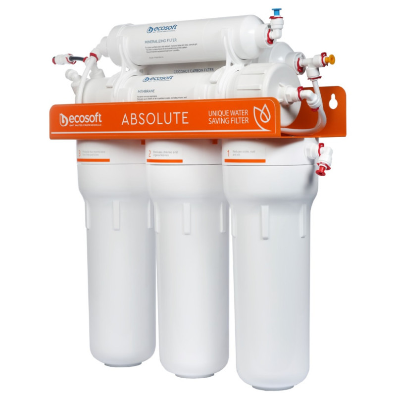 Ecosoft Фільтр зворотного осмосу Absolute з мінералізатором, мембрана 75gpd DuPont, дренаж 1:1 (MO675MECO)