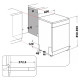 Whirlpool Dishwasher, 14sets, A++, 60cm, display, inv., inox (W2FHD624X)