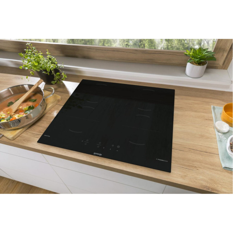 Gorenje Варочная поверхность индукционная, 60см, PowerBoost, TouchControl, черный (GI6401BSCE)