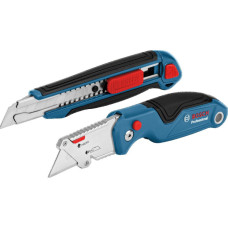 Bosch knife, 2 pcs., folding trapezoid blade, plastic body, segmented blade, plastic body (1.600.A01.6BM)