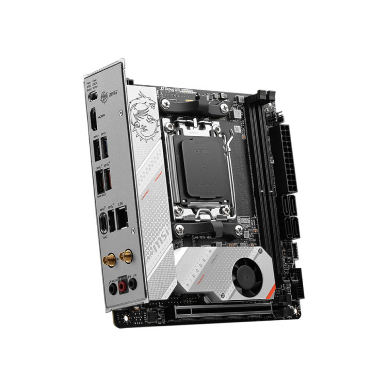 MSI Материнcкая плата MPG B650I EDGE WIFI sAM5 B650 2xDDR5 M.2 HDMI WiFi BT mITX (911-7D73-008)