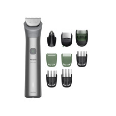 Philips Тример Series 5000, для обличчя, голови, тіла, акум., насадок-9, сталь, сірий (MG5931/15)