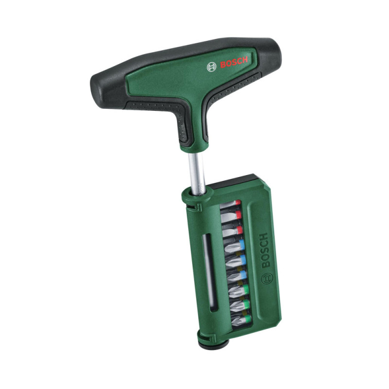 Bosch Отвертка для бит, Т-образное рукоятка, 19 насадок, 100мм, сталь CrV (1.600.A03.9J3)