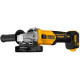 DeWALT Шліфмашина кутова акумуляторна DeWALT XR Li-lon 18В 125мм 9000об/хв 1.61кг без АКБ та ЗП (DCG407NT)