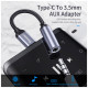 Переходник USB-C M to 3.5mm F 0.12m gray Essager (EZJE01-0G)
