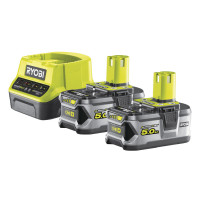 Ryobi Набор аккумулятора и зарядного устройства RC18120-250 ONE+, 18В, 2х5А•час, ЗУ Lithium+ (5133003364)