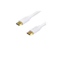 Дата кабель USB-C to USB-C 1.8m 60W 3A QC 3.0 white Atcom (AT-C18)