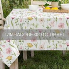 ARDESTO Скатертина ARDESTO Spring flowers 120х140см, 100% поліестер, білий (ART07FL)