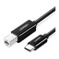 Кабель для принтера USB-C 2.0 to BM 2.0m US241 black Ugreen (50446)